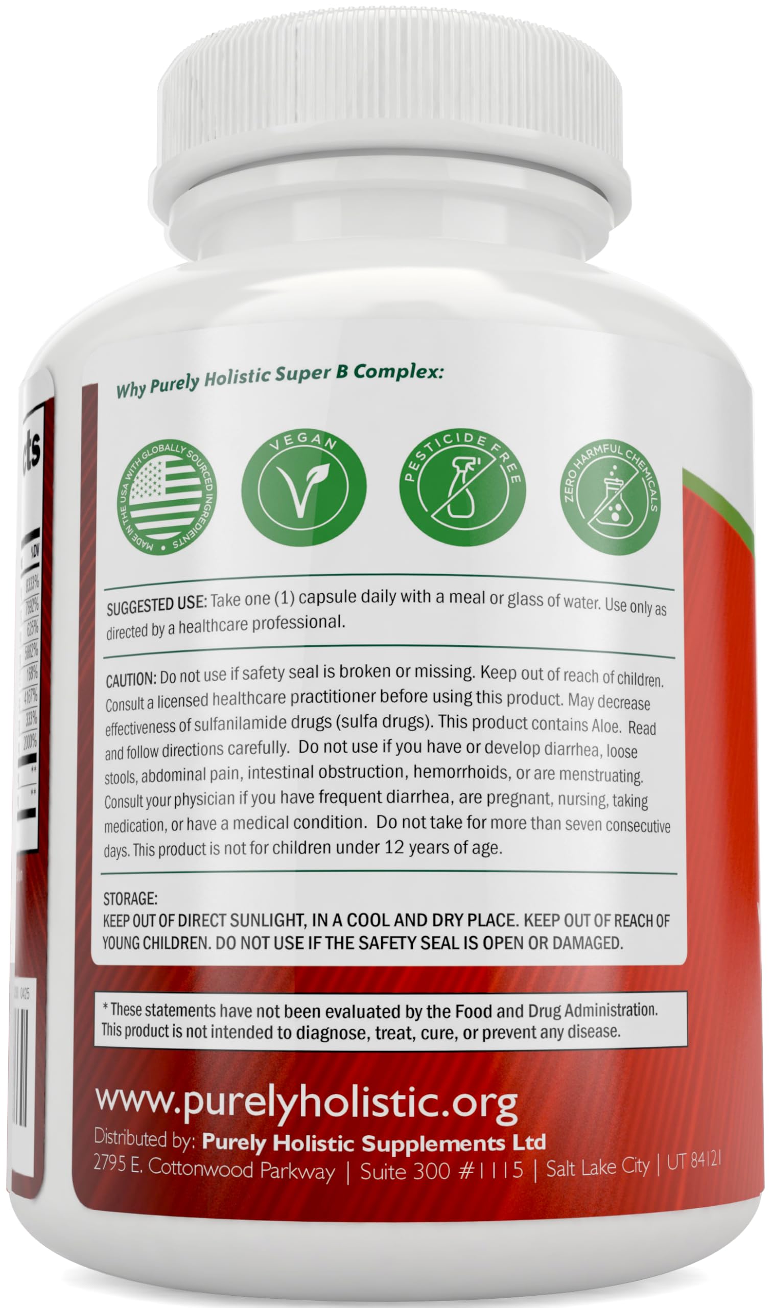 Purely Holistic B-Complex ingredients list