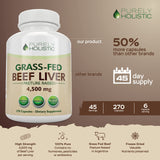 Purely Holistic Beef Liver Supplement 750mg back view