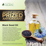 Purely Holistic Black Seed Oil bottle side view