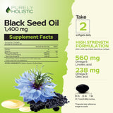 Purely Holistic Black Seed Oil softgels in a bowl