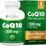 Purely Holistic CoQ10 100MG Softgels front view