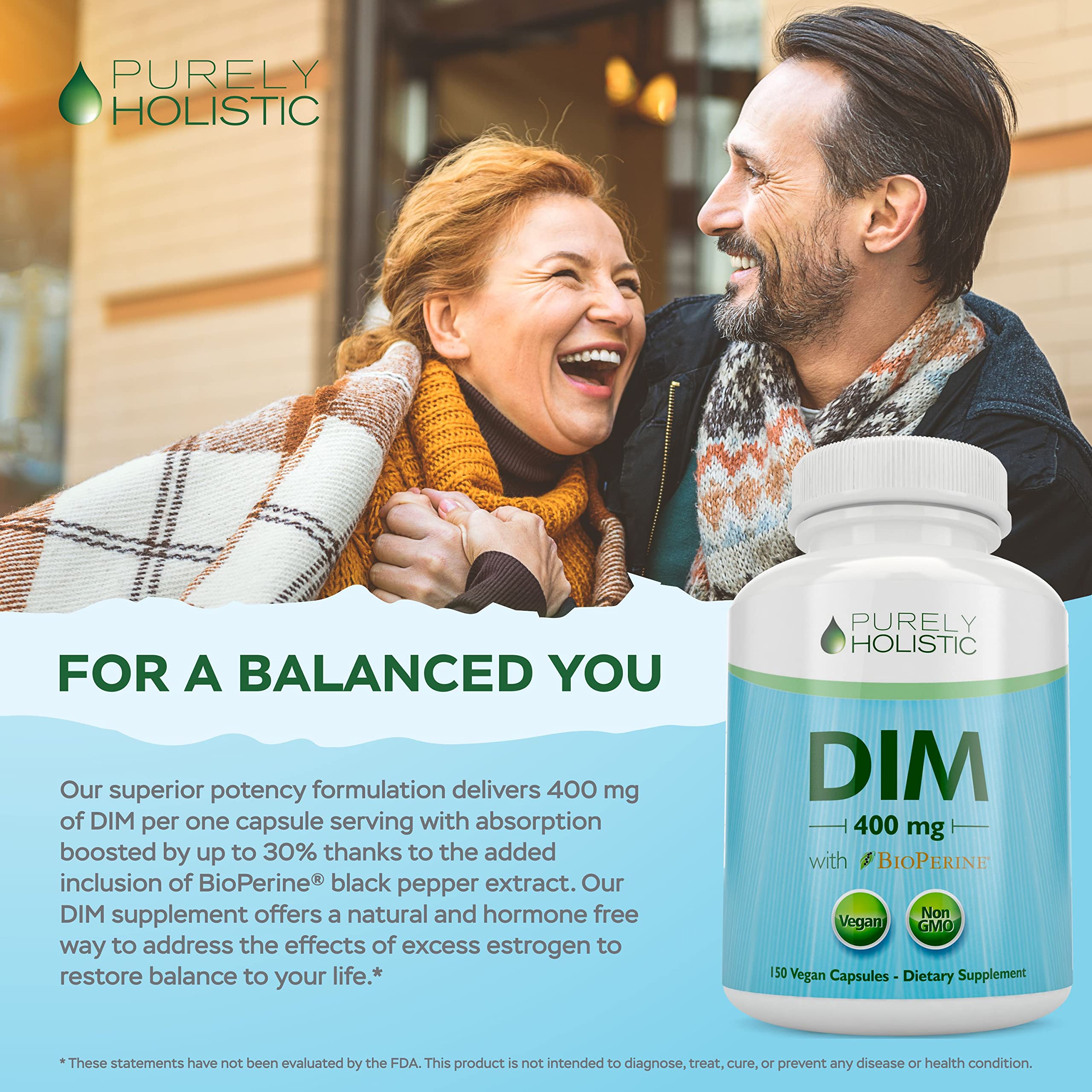 Purely Holistic DIM 400mg Extra Strength Capsules ingredients list