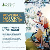 Purely Holistic French Maritime Pine Bark Extract 350mg bottle side view