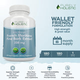 Purely Holistic French Maritime Pine Bark Extract 350mg capsules close-up