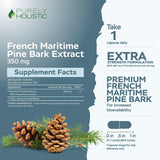 Purely Holistic French Maritime Pine Bark Extract 350mg nutritional information