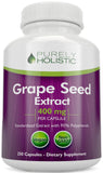 Purely Holistic Grape Seed Extract 400mg bottle front view