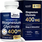 Purely Holistic Magnesium Glycinate 400mg 270 Tablets front view