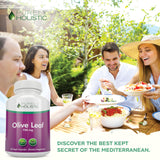 Purely Holistic Olive Leaf Extract Capsules in a kitchen setting