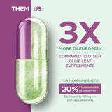 Purely Holistic Olive Leaf Extract Capsules on a wooden table