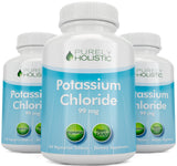 Purely Holistic Potassium Chloride 99mg supplement bottle back view