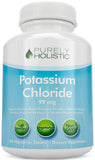 Purely Holistic Potassium Chloride 99mg supplement bottle front view