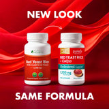 Purely Holistic Red Yeast Rice + CoQ10 capsules on a wooden surface