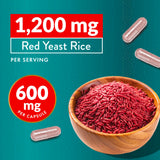 Purely Holistic Red Yeast Rice + CoQ10 supplement bottle side view