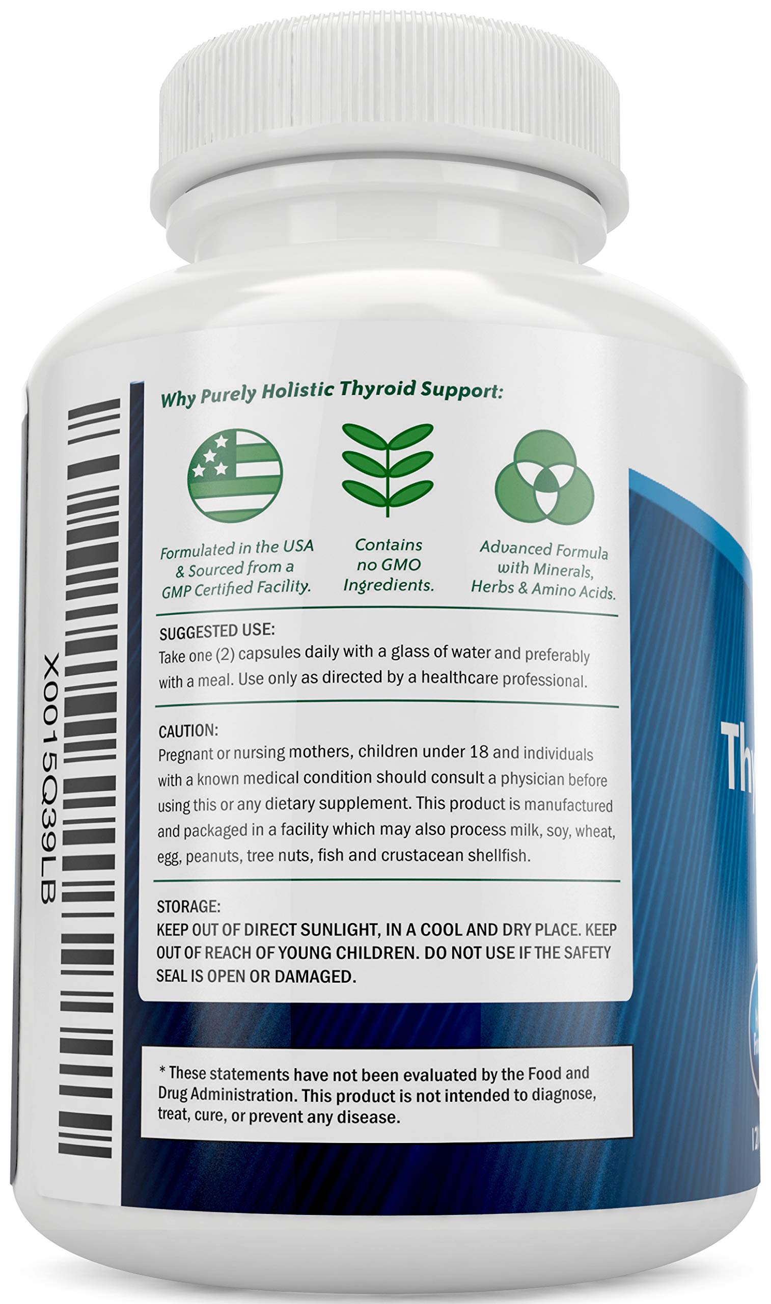 Purely Holistic Thyroid Support Supplement ingredients list