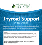 Purely Holistic Thyroid Support Supplement with a glass of water