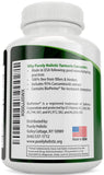 Purely Holistic Turmeric Curcumin 700mg supplement side view