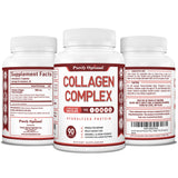 Purely Optimal Collagen Complex 1500mg displayed with other health supplements