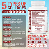 Purely Optimal Collagen Complex 1500mg side view with ingredients