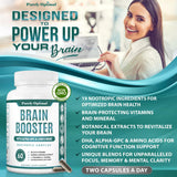 Purely Optimal Ginkgo Biloba Brain support bottle with capsules on a wooden table