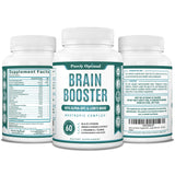 Purely Optimal Ginkgo Biloba Brain support capsules with a glass of water