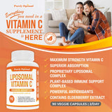 Purely Optimal Liposomal Vitamin C supplement back view
