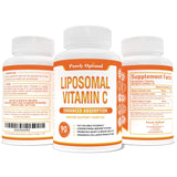Purely Optimal Liposomal Vitamin C supplement in hand