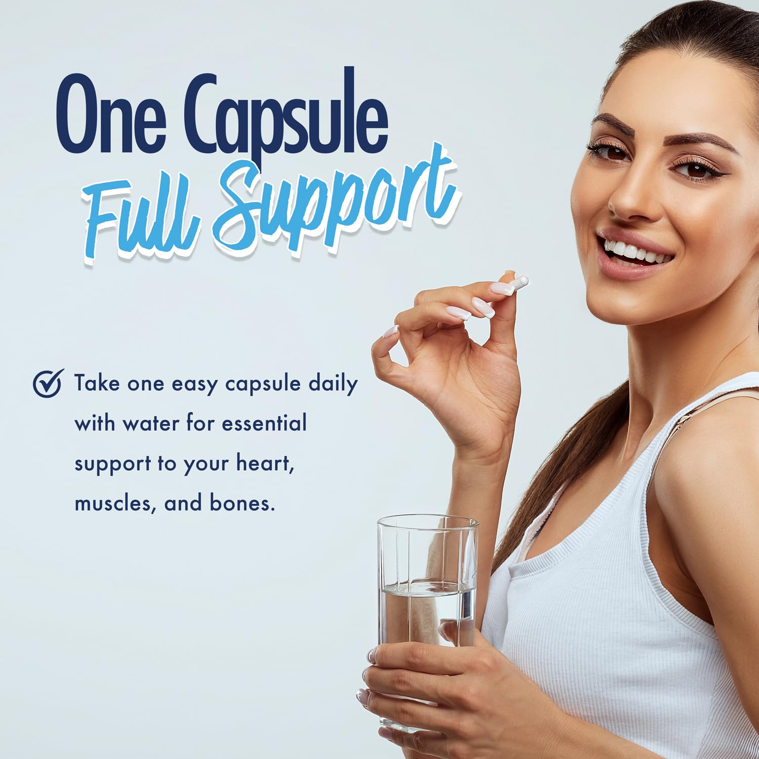 Purely Optimal Magnesium Citrate Capsules on a wooden table