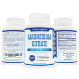 Purely Optimal Magnesium Citrate Capsules with a glass of water