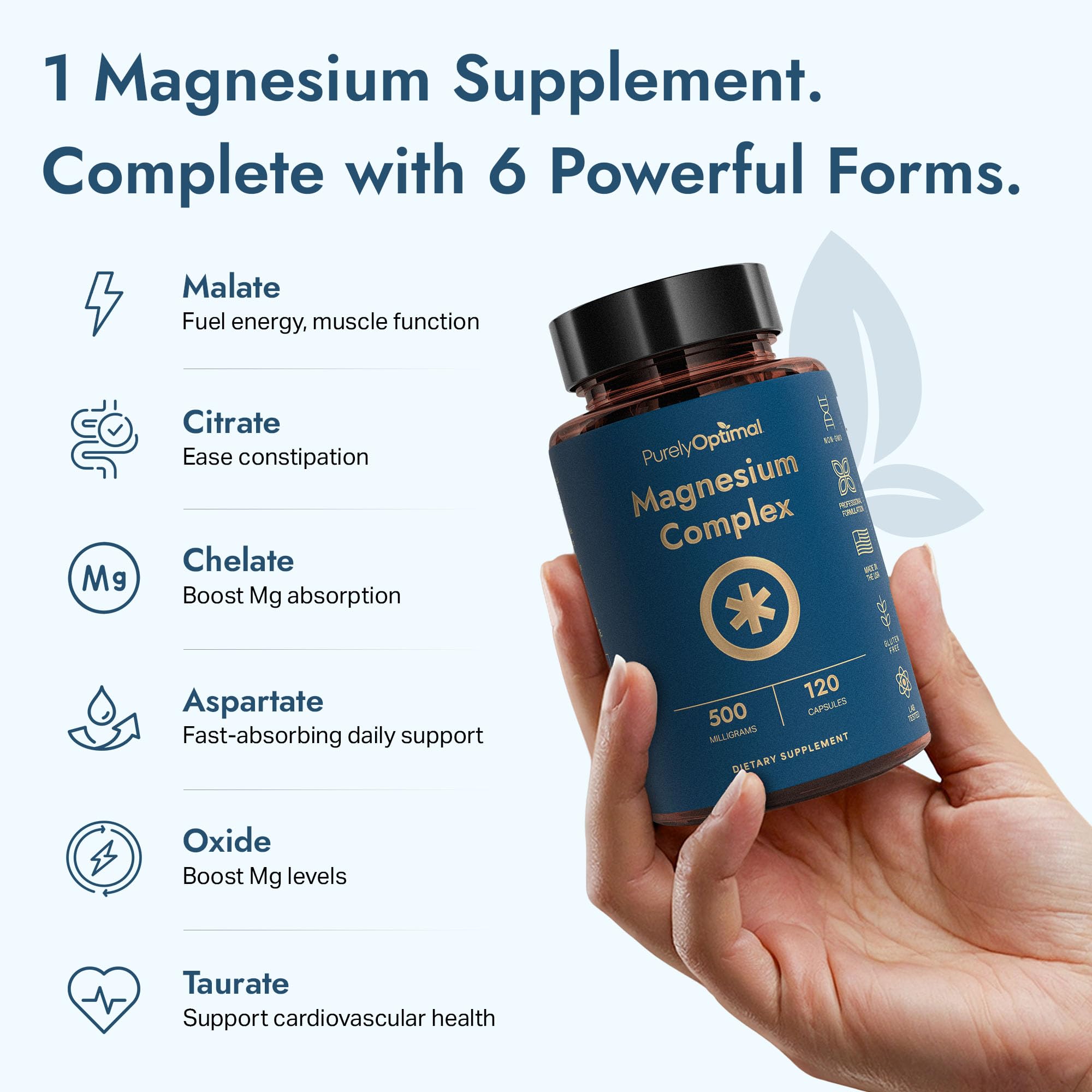Purely Optimal Magnesium Complex 200g packaging details