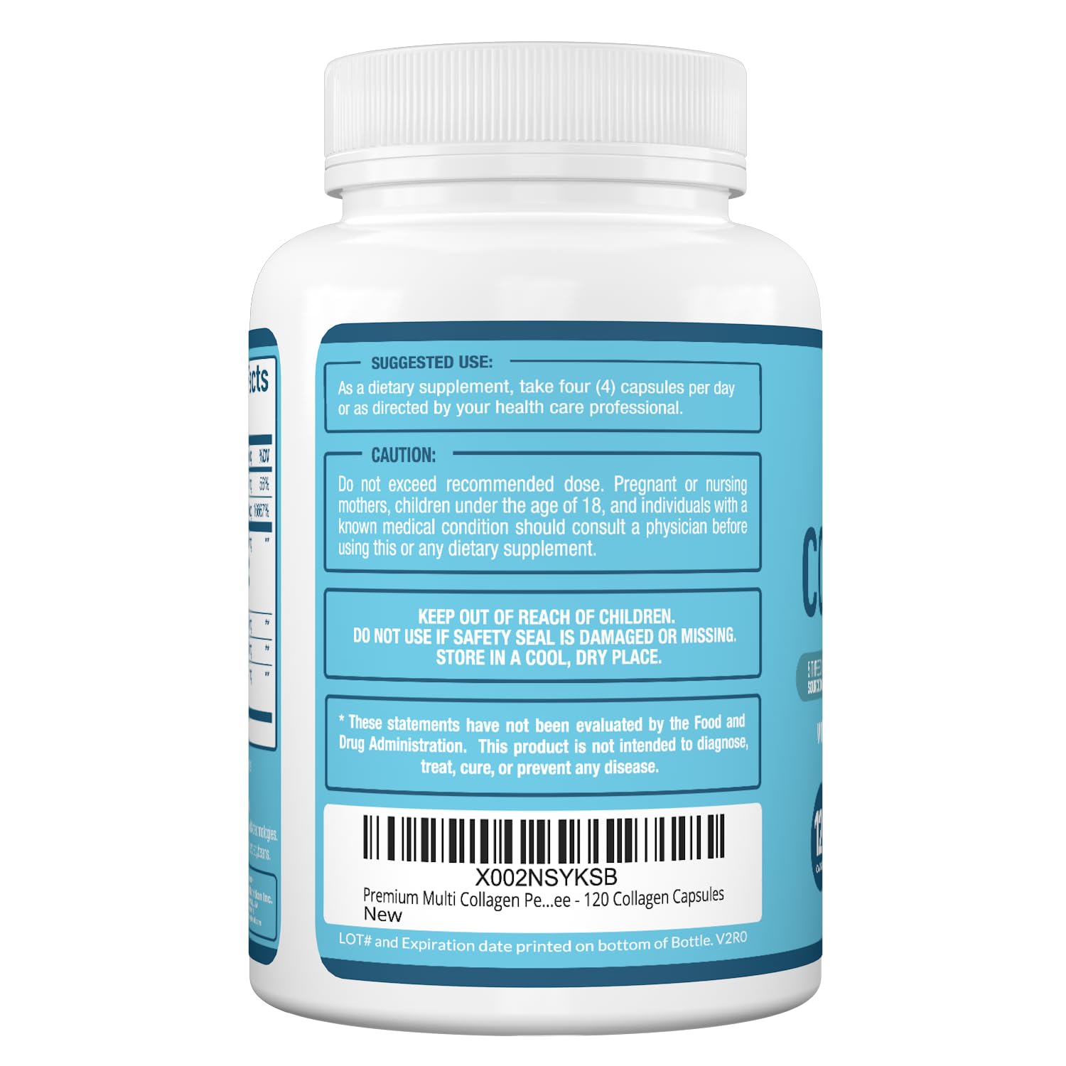 Purely Optimal Multi Collagen Capsules 2000mg ingredients list