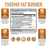Purely Optimal Thermogenic Burner 400mg capsules back view