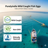 Purelyindia Omega-3 Supplement 109g with a glass of water