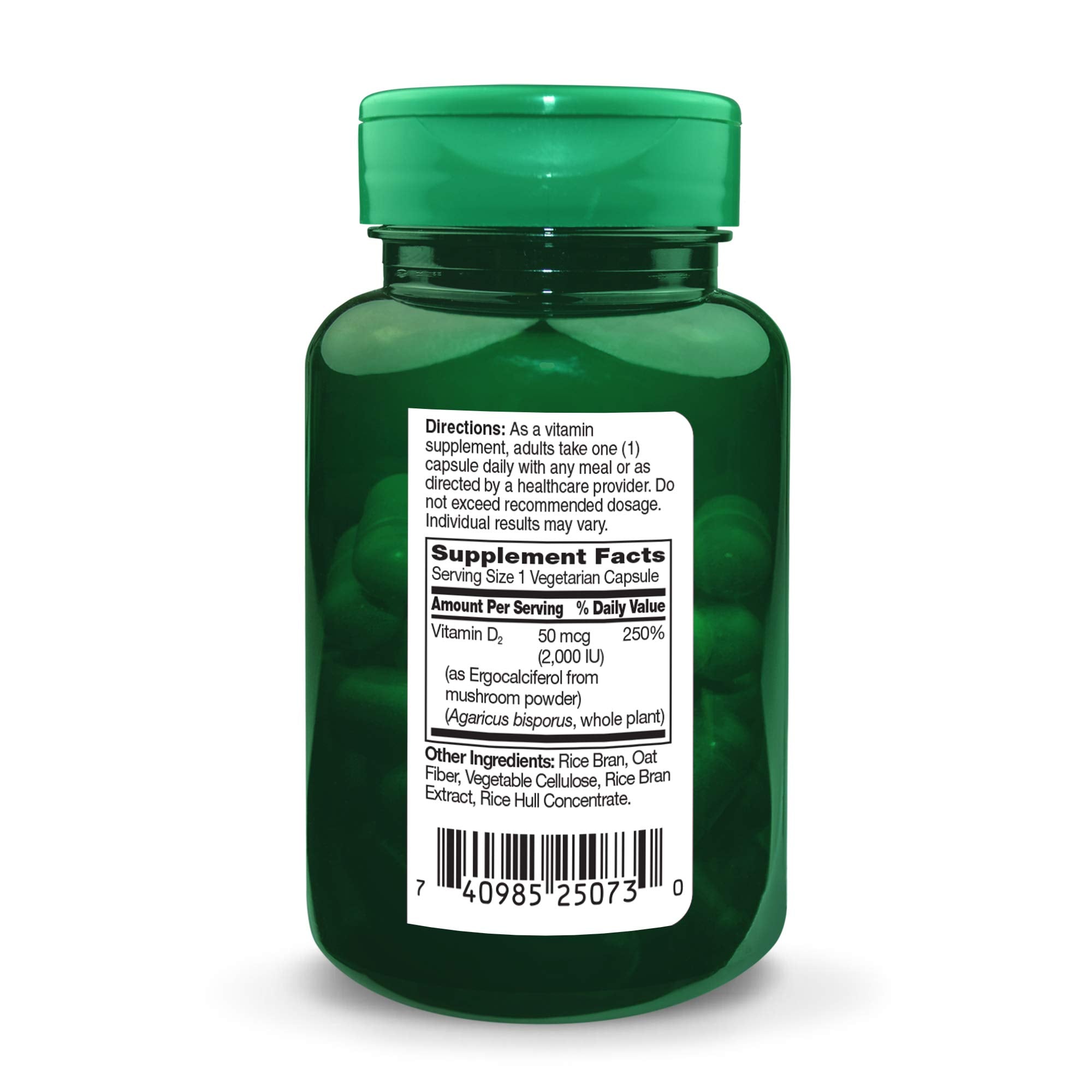 Puremark Vitamin D 2000 IU Vegan Capsules back label