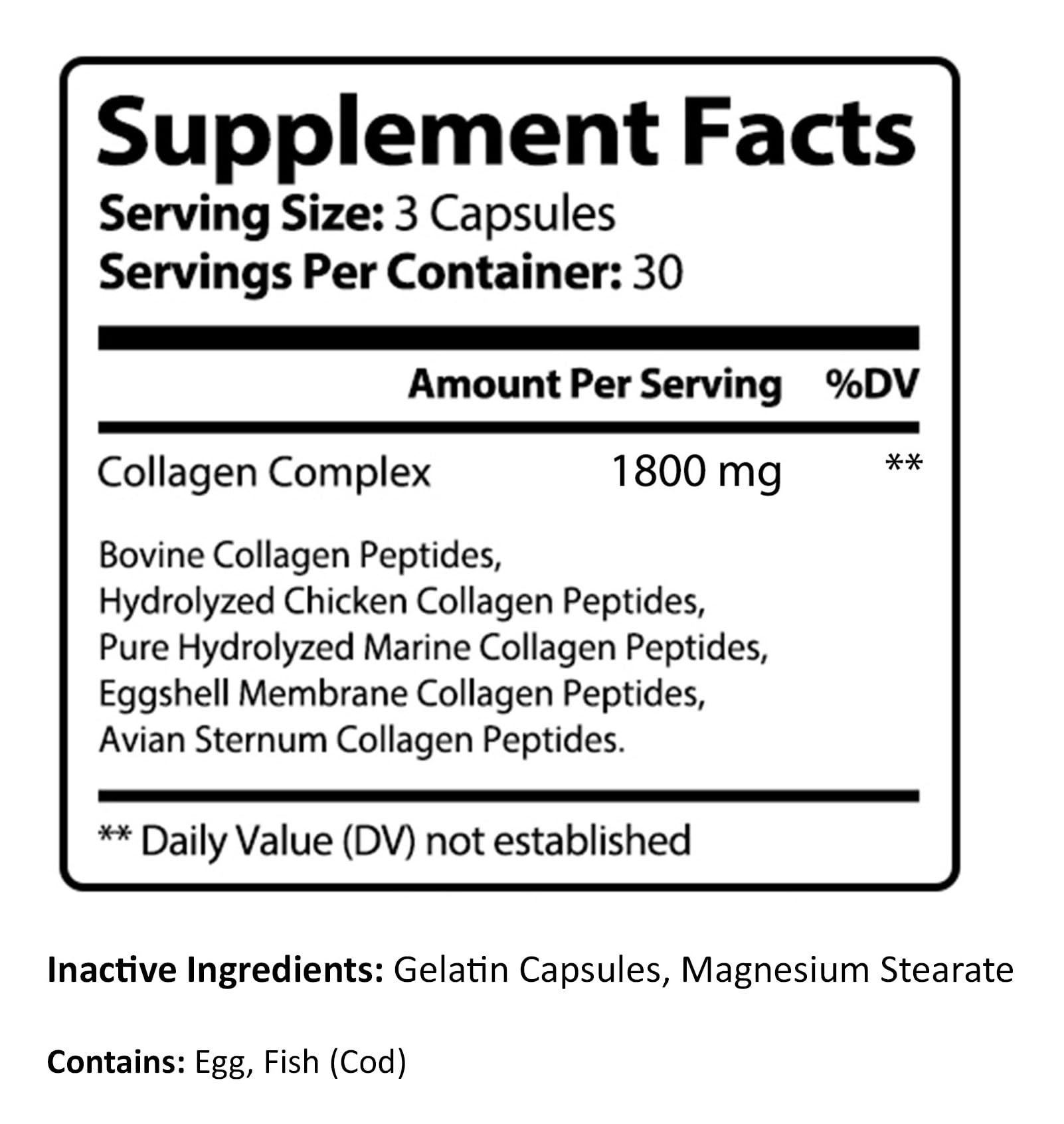 PureNature Plus Collagen Supplement back view with ingredient details