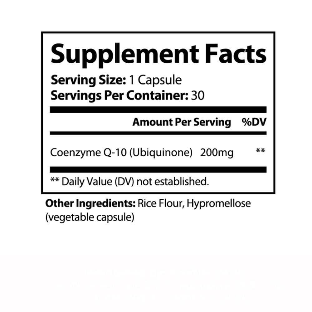 PureNature Plus CoQ10 capsules close-up showing natural ingredients