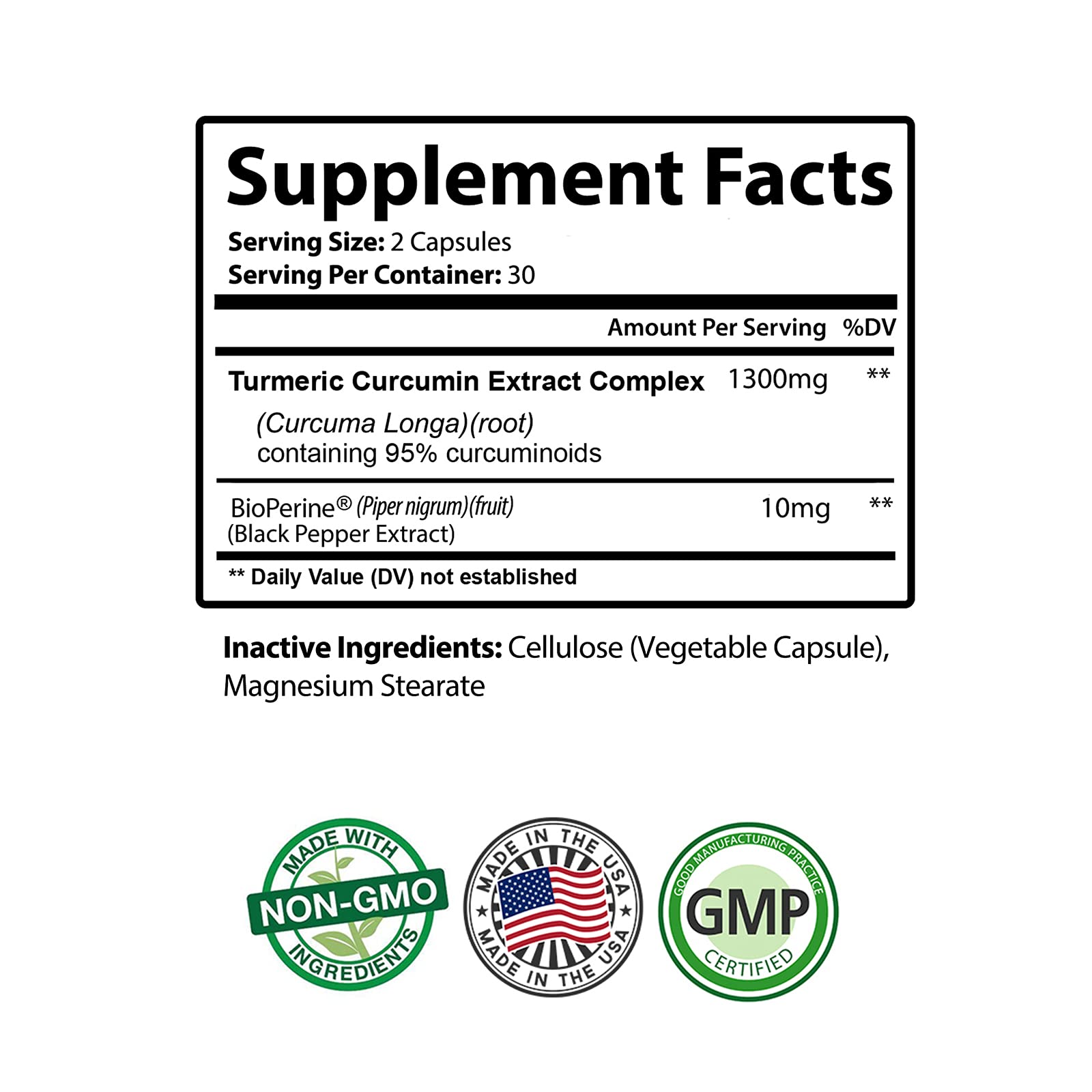 PureNature Plus Turmeric Curcumin 68g packaging side view