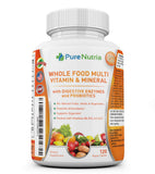 PureNutria Multivitamins 120 whole food capsules front view