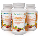 PureNutria Multivitamins 120 whole food capsules with fruits and vegetables