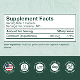 PurePremium Chromium Picolinate Supplement bottle top