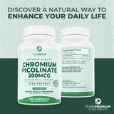 PurePremium Chromium Picolinate Supplement on a kitchen counter