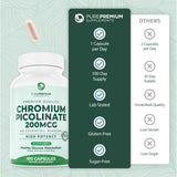 PurePremium Chromium Picolinate Supplement with measuring spoon