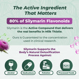 PurePremium Milk Thistle capsules on a wooden table