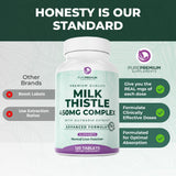 PurePremium Milk Thistle capsules with measuring spoon