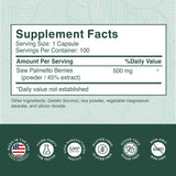 PurePremium Saw Palmetto 500mg capsules close-up
