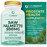 PurePremium Saw Palmetto 500mg capsules front view