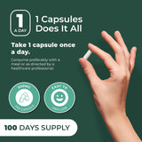 PurePremium Saw Palmetto 500mg capsules with measuring spoon