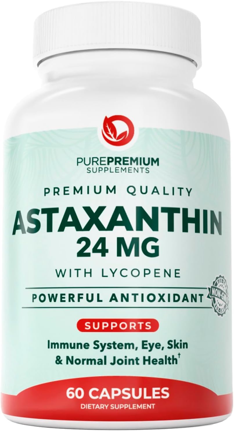 PurePremium Supplements Astaxanthin Lycopene supplement front view