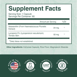 PurePremium Supplements Astaxanthin Lycopene supplement packaging
