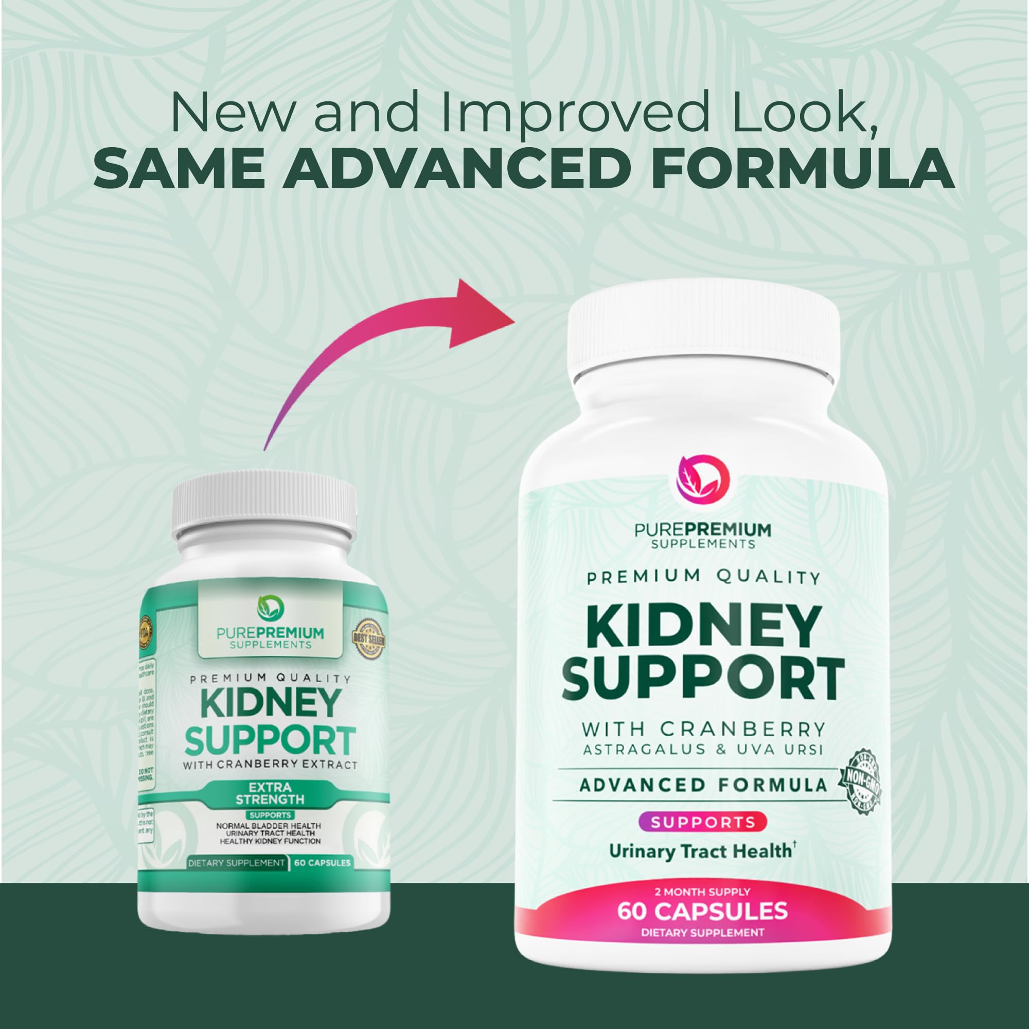PurePremium Supplements Astragalus Kidney Support 90 Capsules with ingredients list