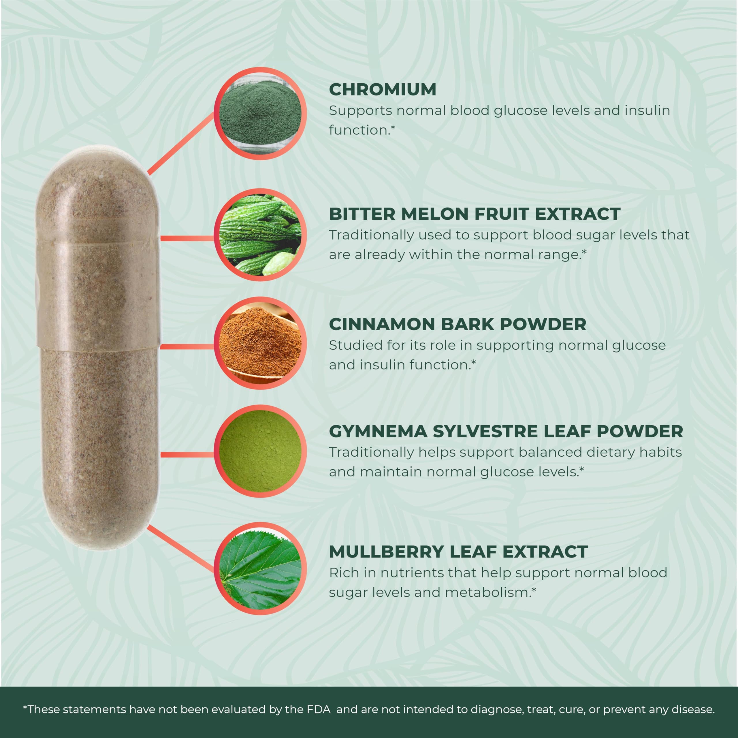 PurePremium Supplements Cinnamon Blood Sugar Support bottle with a glass of water